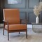 Emma and Oliver Langmore Upholstered Mid-Century Modern Arm Chair with Wood Frame
